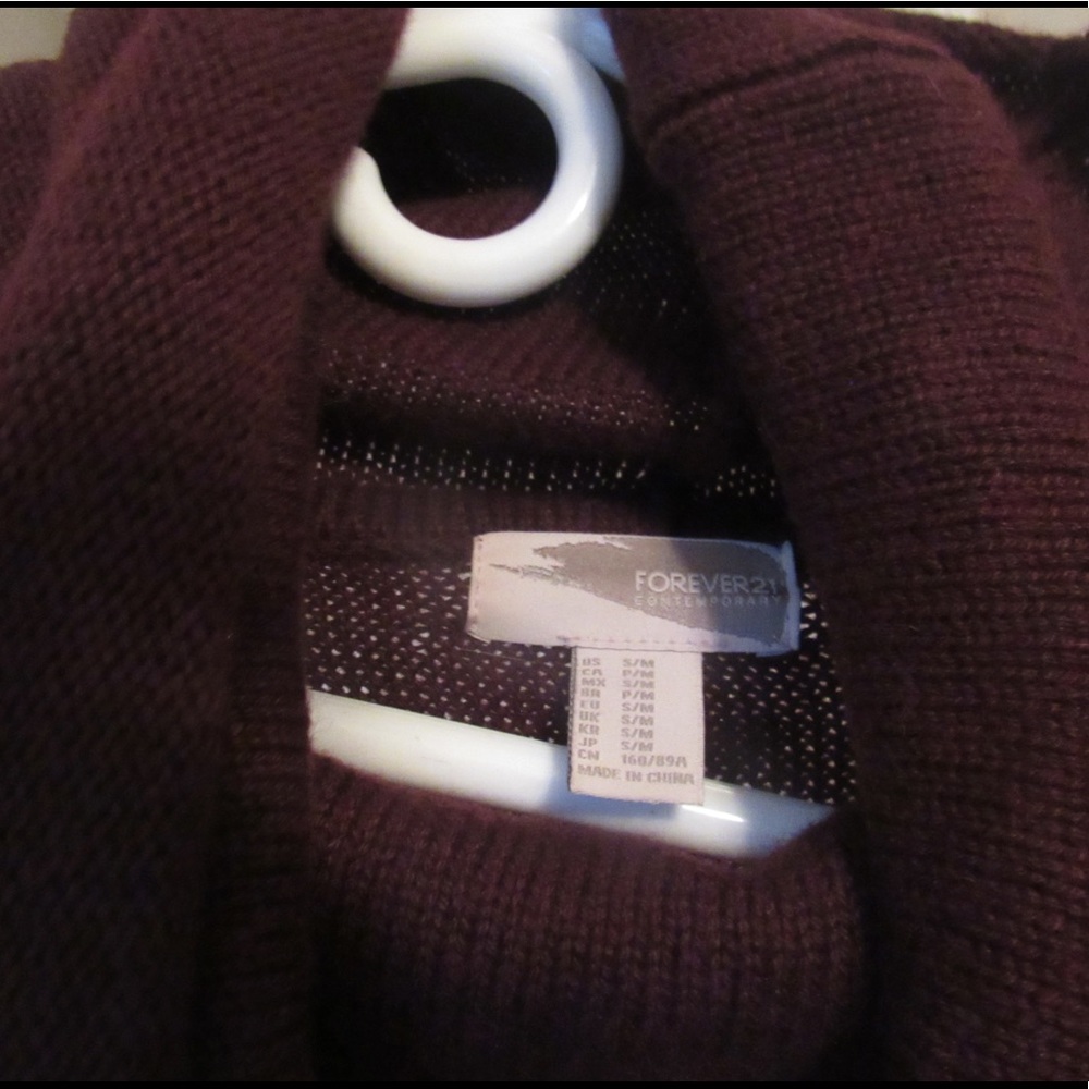Burgundy poncho